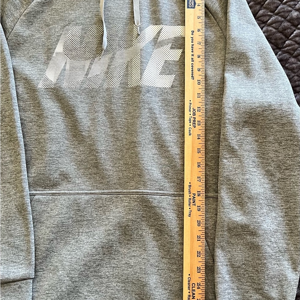 Nike Therma Men's Gray Heather Fleece Lined Pullover Hoodie in size Large - Picture 10 of 10